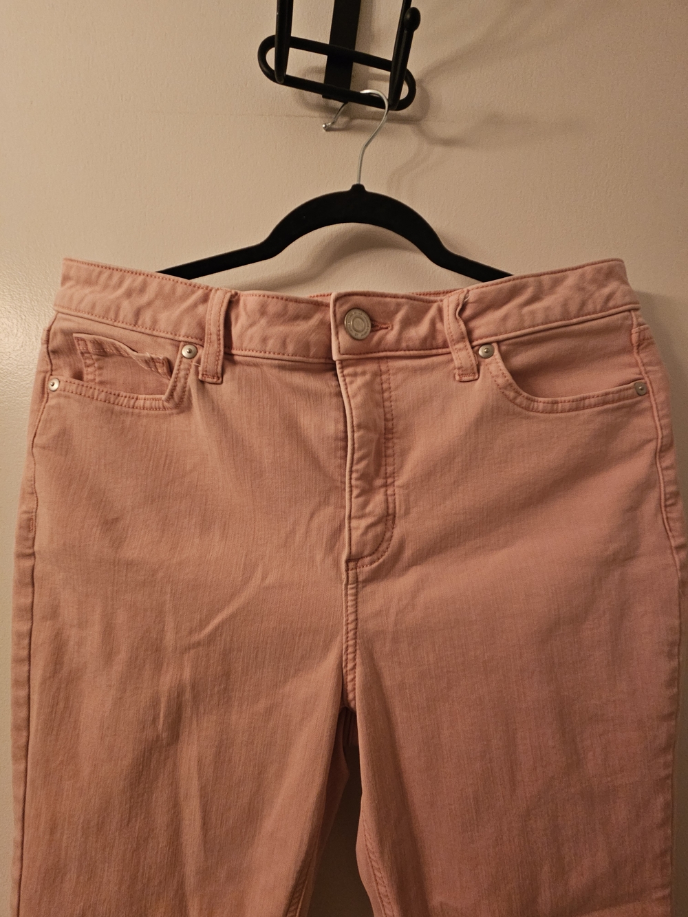 LC Lauren Conrad Rose Pink Cropped Stretch Jeans